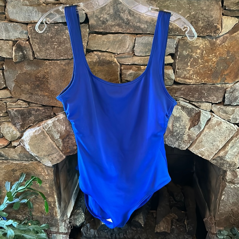 LL Bean One Piece Bathing Suit Size 14 Long Beautiful Cobalt Blue;Used Condition